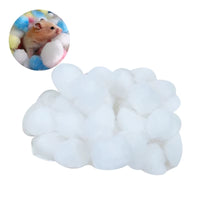 Smådyr tilbehør rede-materiale – varme bomullsboller 100 stk – bilde 4